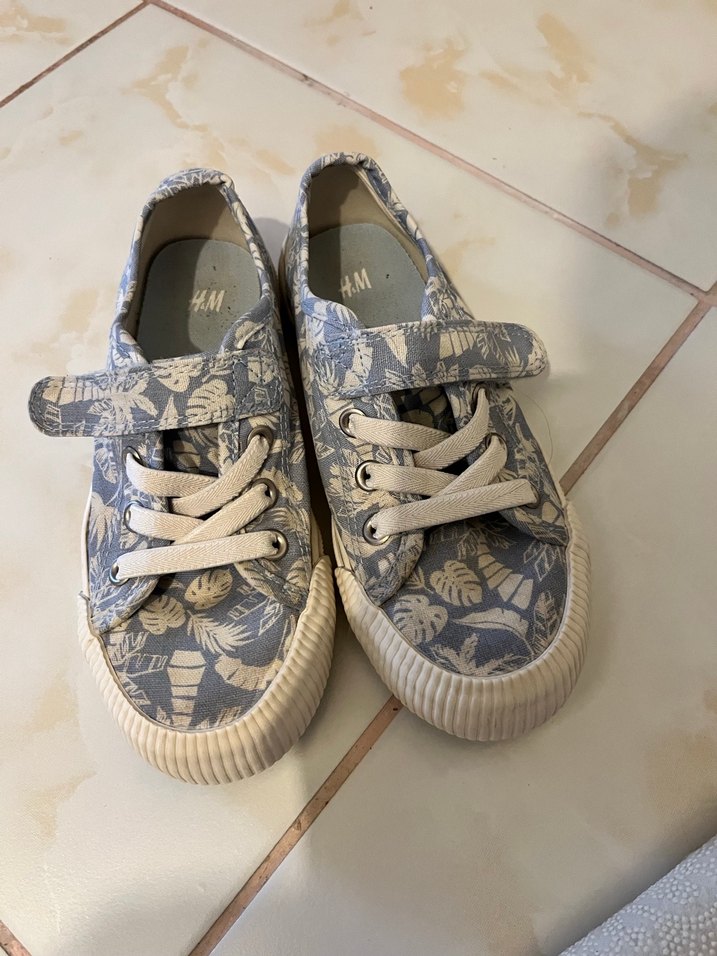 HM mavi Gri Desenli kız Çocuk Spor Ayakkabı - Görsel 2