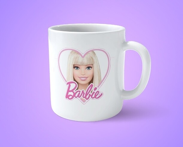 Barbie baskılı kupa
