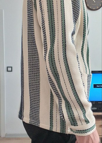 Düğmeli Erkek Gri Hırka - Görsel 2