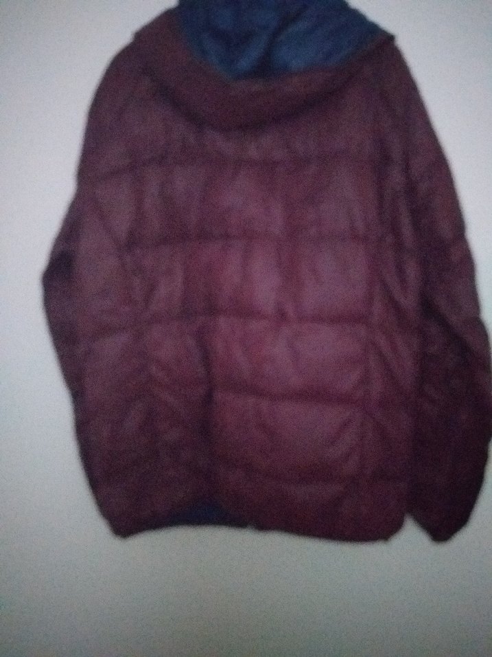 bordo kuş tüyü şişme  mont - Görsel 3