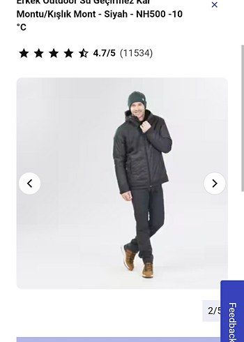 Erkek Siyah Fermuarlı Günlük Mont - Görsel 2