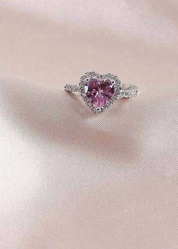 Pandora Pembe Kalp Taşlı Kadın Yüzük - Görsel 2