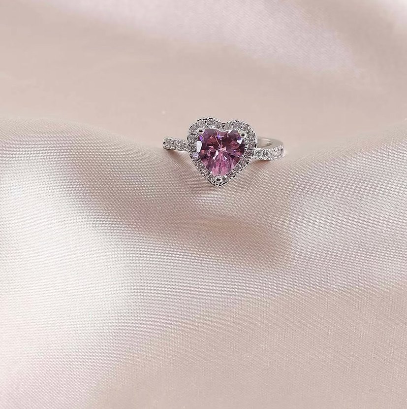 Pandora Pembe Kalp Taşlı Kadın Yüzük - Görsel 2