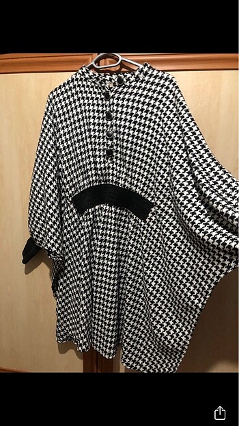 Kaz ayağı chanel kumaş tunik panço