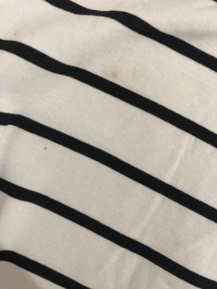 Kadın beyaz çizgili crop - Görsel 2