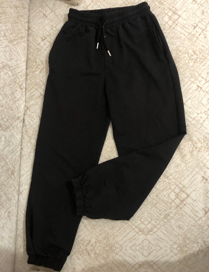 Siyah Kadın Rahat Kesim Eşofman Altı - Görsel 2