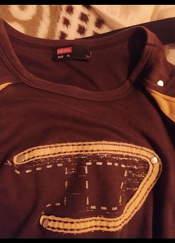 Diesel orjinal diesel kahverengi t-shirt