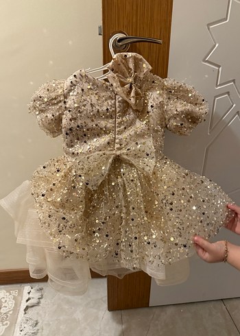 Bej Karpuz Kol İncili Çocuk Abiye - Görsel 7