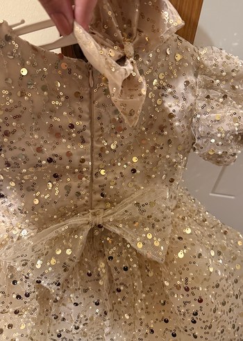 Bej Karpuz Kol İncili Çocuk Abiye - Görsel 5