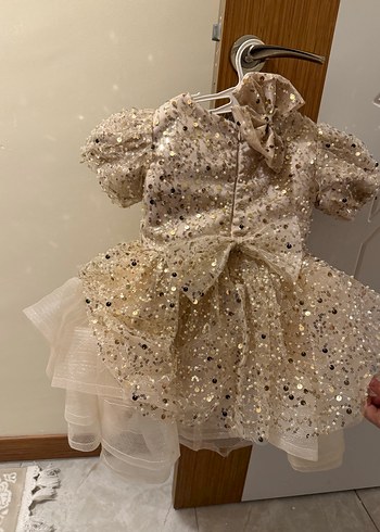 Bej Karpuz Kol İncili Çocuk Abiye - Görsel 6