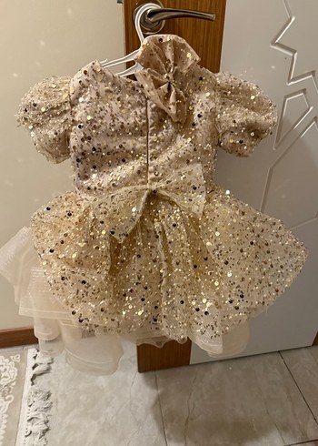 Bej Karpuz Kol İncili Çocuk Abiye - Görsel 8