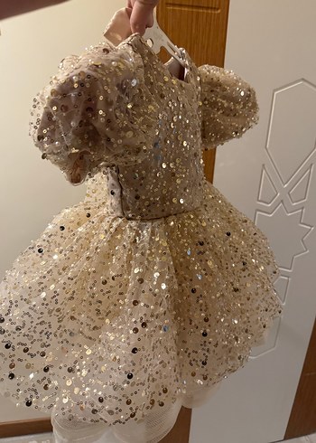 Bej Karpuz Kol İncili Çocuk Abiye - Görsel 2