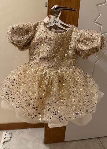 Bej Karpuz Kol İncili Çocuk Abiye - Görsel 9