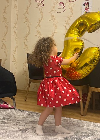 Kırmızı minnie mouse elbisesi - Görsel 4