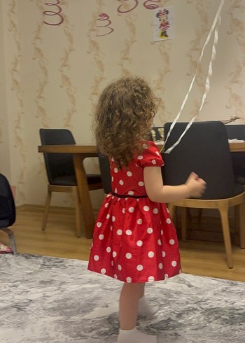 Kırmızı minnie mouse elbisesi - Görsel 2