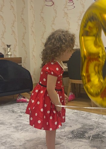 Kırmızı minnie mouse elbisesi - Görsel 3