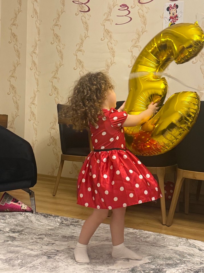 Kırmızı minnie mouse elbisesi - Görsel 4