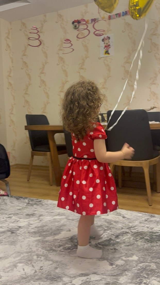 Kırmızı minnie mouse elbisesi - Görsel 2