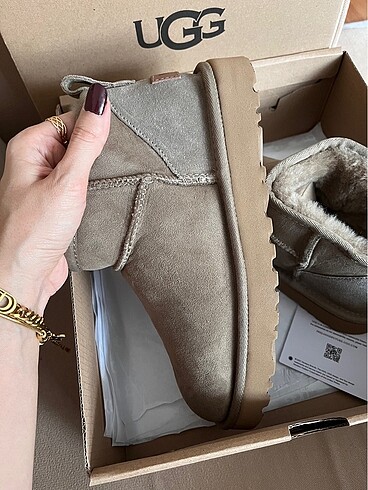38 Beden kahverengi Renk Ugg ultra mini antilope