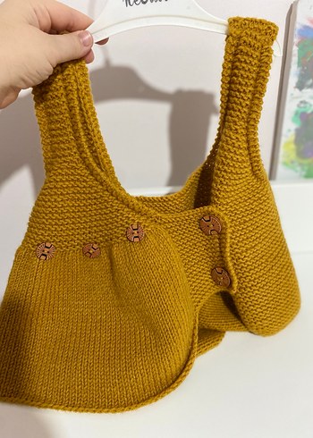 Sarı Bohem Tarzı Kız Çocuk Triko Yelek - Görsel 3