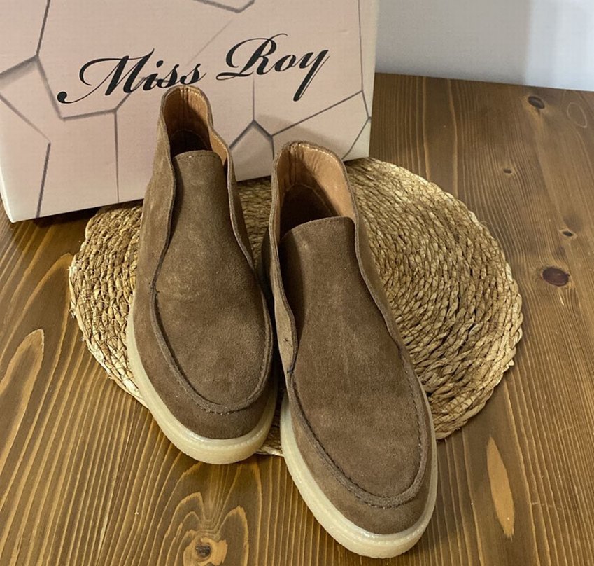 Loro pıene Bej Süet Kadın Dolgu Topuk Espadril - Görsel 2