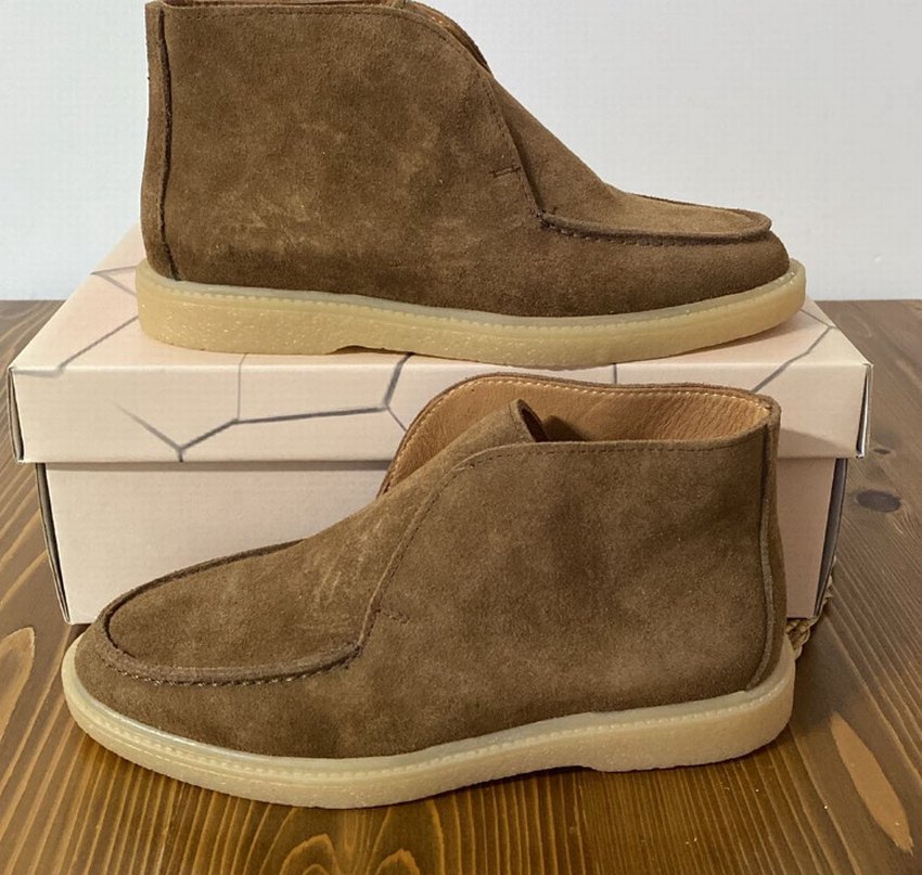 Loro pıene Bej Süet Kadın Dolgu Topuk Espadril - Görsel 3