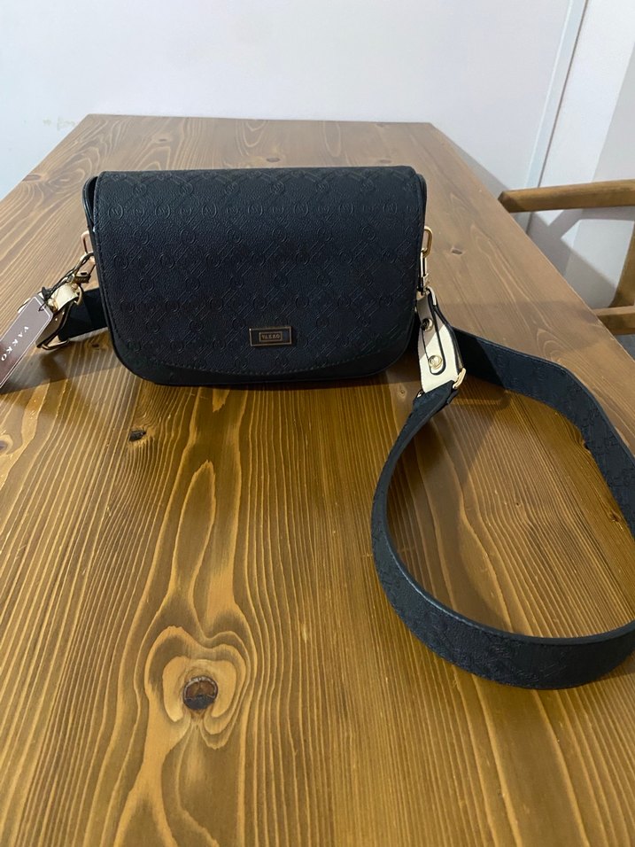 Vakko Kemer Detaylı siyah Deri Kadın Omuz Çantası - Görsel 3