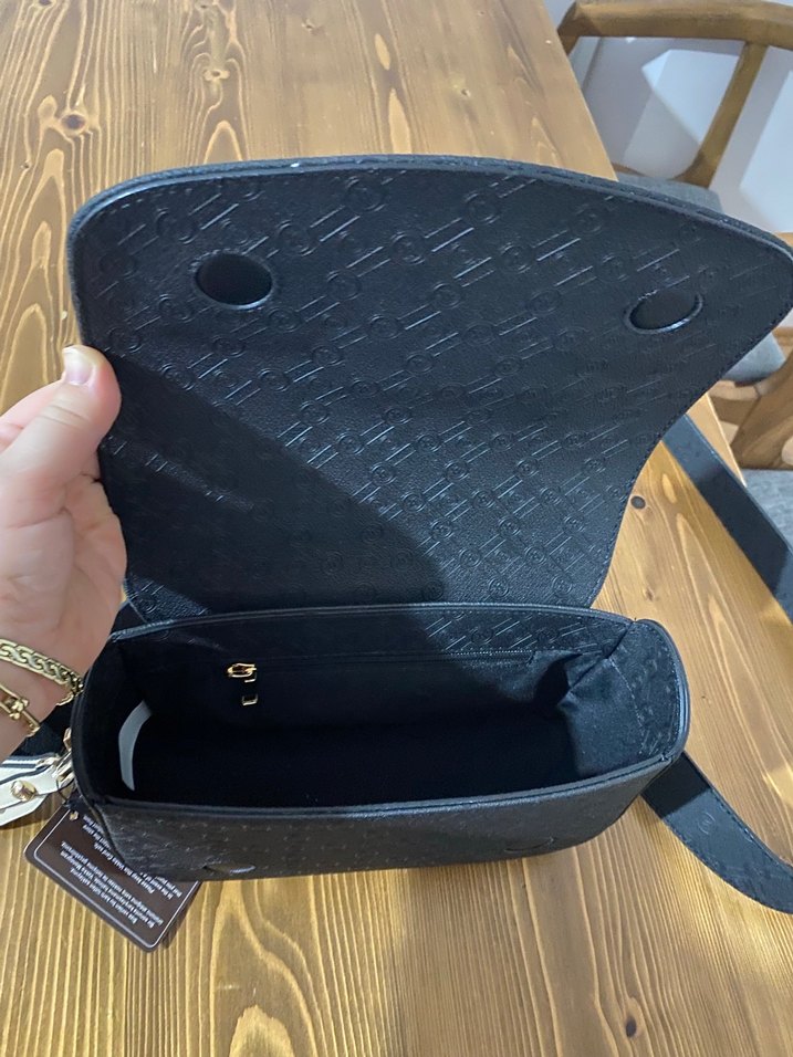 Vakko Kemer Detaylı siyah Deri Kadın Omuz Çantası - Görsel 5