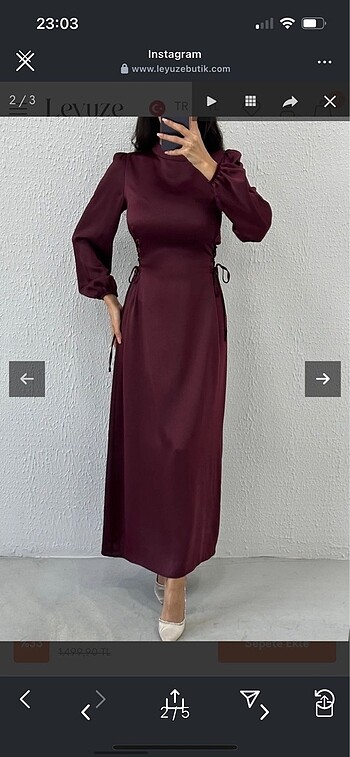 Diğer Leyuze Butik Mürdüm Tesettür Abiye + Şal