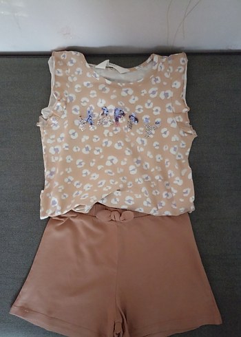 H&M kız çocuk şortlu takim