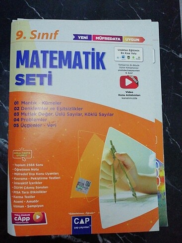 Çap yayınları 9. Sınıf matematik seti