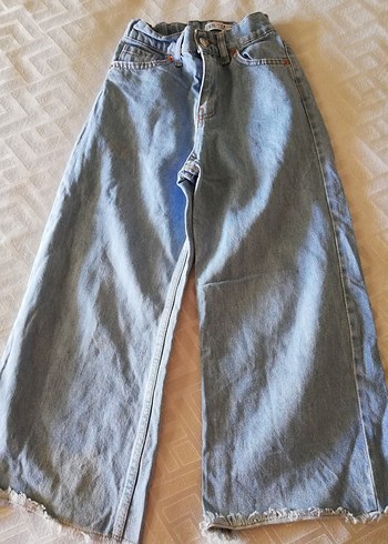 Zara Düğmeli Bol Kesim Kadın Kot Pantolon