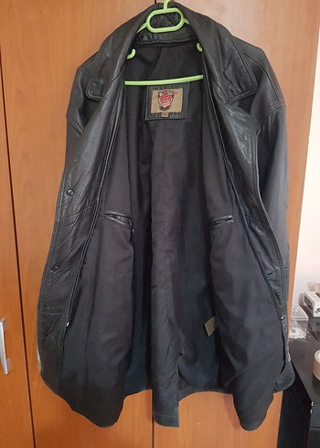 Düğmeli Siyah Deri erkek Ceket - Görsel 5