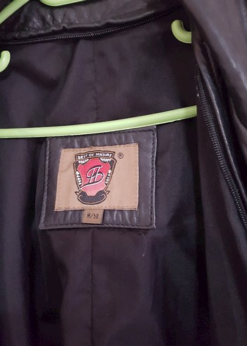 Düğmeli Siyah Deri erkek Ceket - Görsel 6