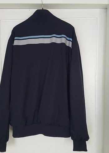 Gri, lacivert çift taraflı giyim,  Fermuarlı mont. - Görsel 5