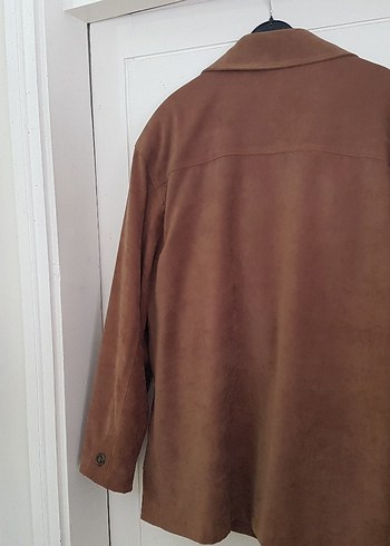 Düğmeli Kahverengi Süet Erkek Ceket - Görsel 2