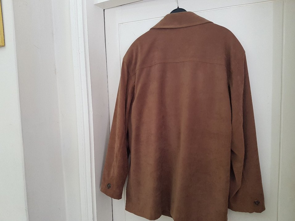 Düğmeli Kahverengi Süet Erkek Ceket - Görsel 2