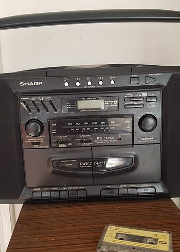 Sharp Siyah Çift Kasetli Müzik Sistemi