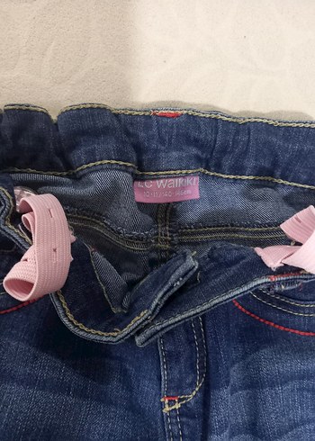 11-12 Yaş Beden mavi Renk Nakışlı Düğmeli Kız Kot Pantolon. yepyeni LCWAİKİKİ. 10-11