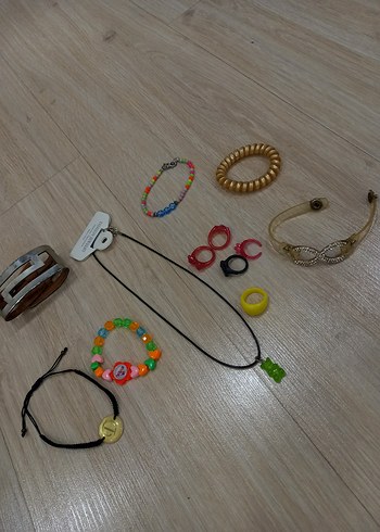 Beden çeşitli Renk Renkli Boncuklu Bohem Kız Çocuk Aksesuar Seti