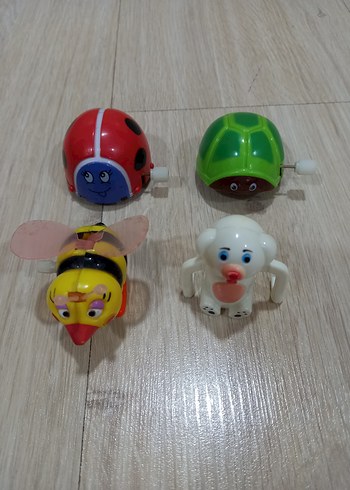 Renkli Kurmalı Hayvan Figürlü Oyuncaklar 2 tanesi hareketli. - Görsel 2