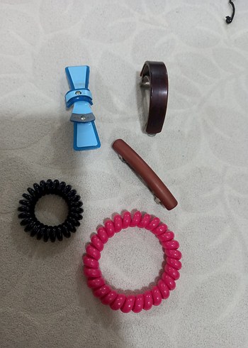 Renkli Elastik Çocuk Saç Tokaları ve Toka Seti - Görsel 2