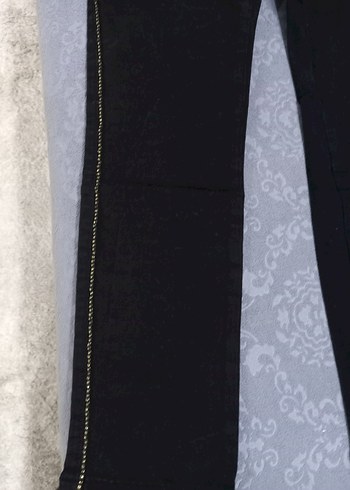 Kadın Siyah kot pantolon. pamuklu esnek. sorunsuz 38. - Görsel 6