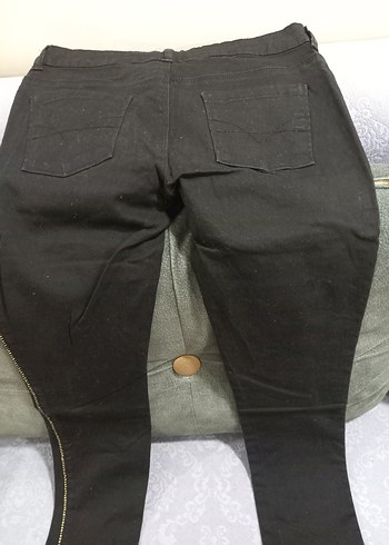 Kadın Siyah kot pantolon. pamuklu esnek. sorunsuz 38. - Görsel 2