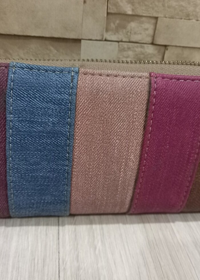 Geniş cüzdan. 3 gözlü fermuarlı  - Görsel 3