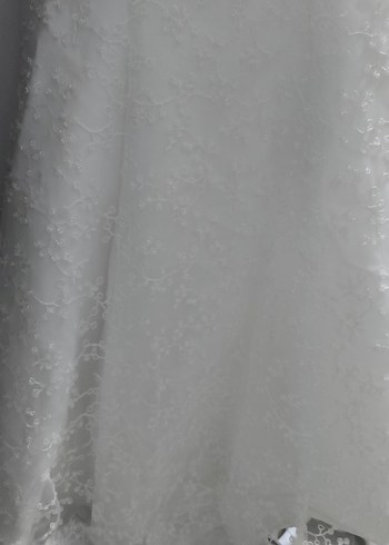 KİRALIK Uzun Kollu Beyaz Balık Gelinlik - Görsel 2