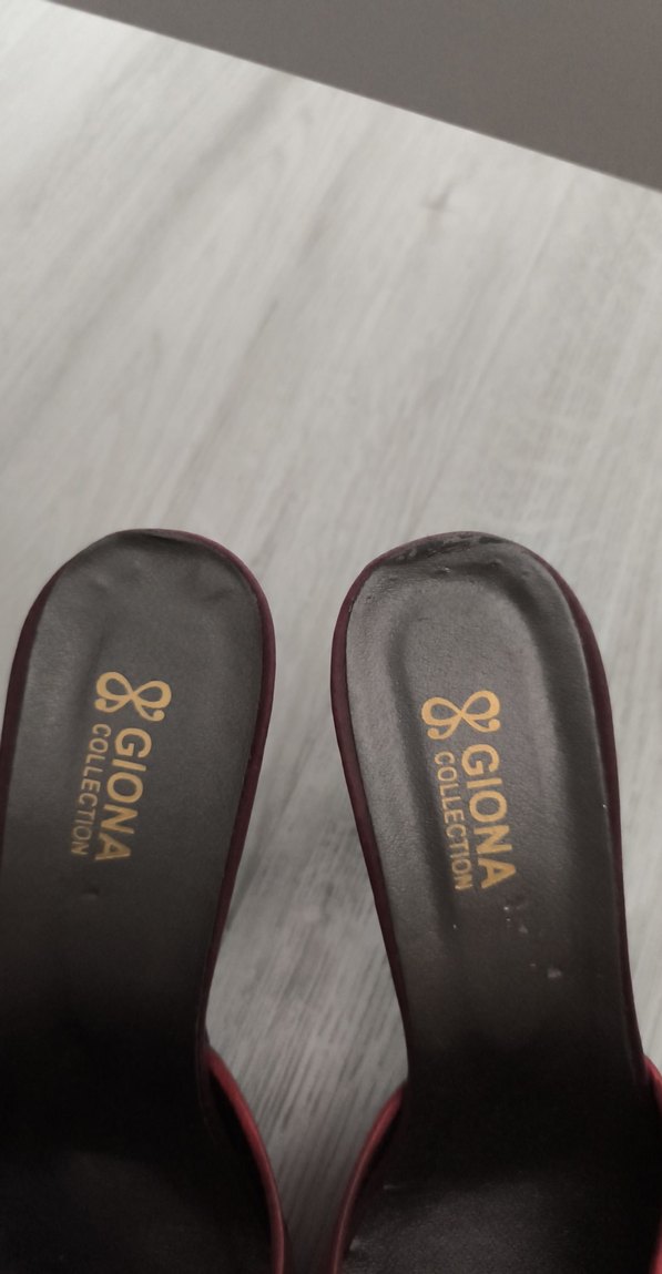 Bordo Kürklü Yüksek Topuklu Kadın Terlik - Görsel 4