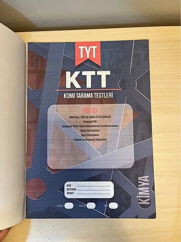 Tyt kimya konu tarama testleri