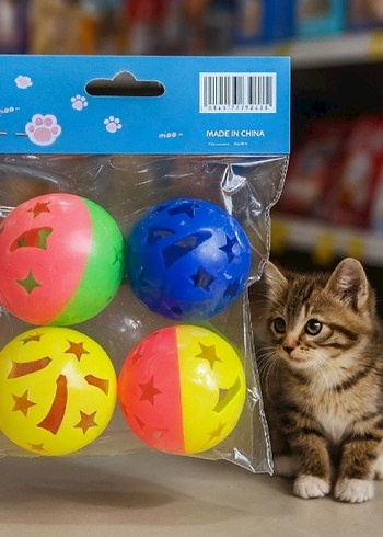 Renkli Kedi Oyuncak Topları Seti - Görsel 2