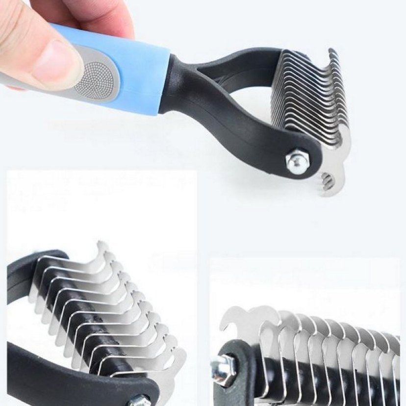 Mavi Gri Evcil Kedi Tüy Tarağı - Görsel 2